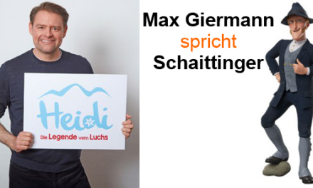 Max Giermann spricht Schnaittinger<br><strong> in „HEIDI und die Legende vom Luchs“</strong>