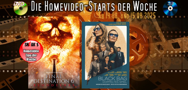 Homevideo-Starts der Woche <br><strong>Neu ab 14.08.2025 und 15.08.2025</strong><br>auf DVD und BluRay-Disc